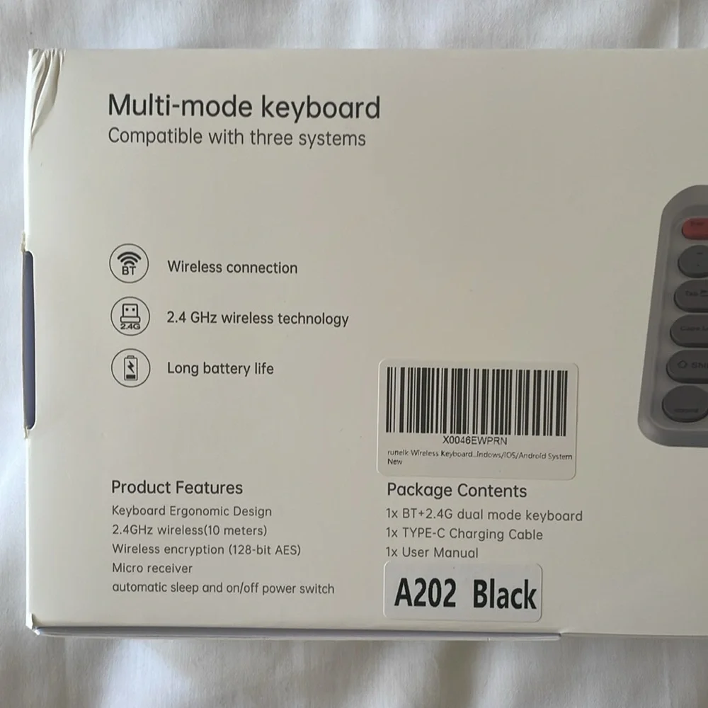 Wireless Keyboard Compatible with PC, Pad - fit for Windows/iOS/Android System